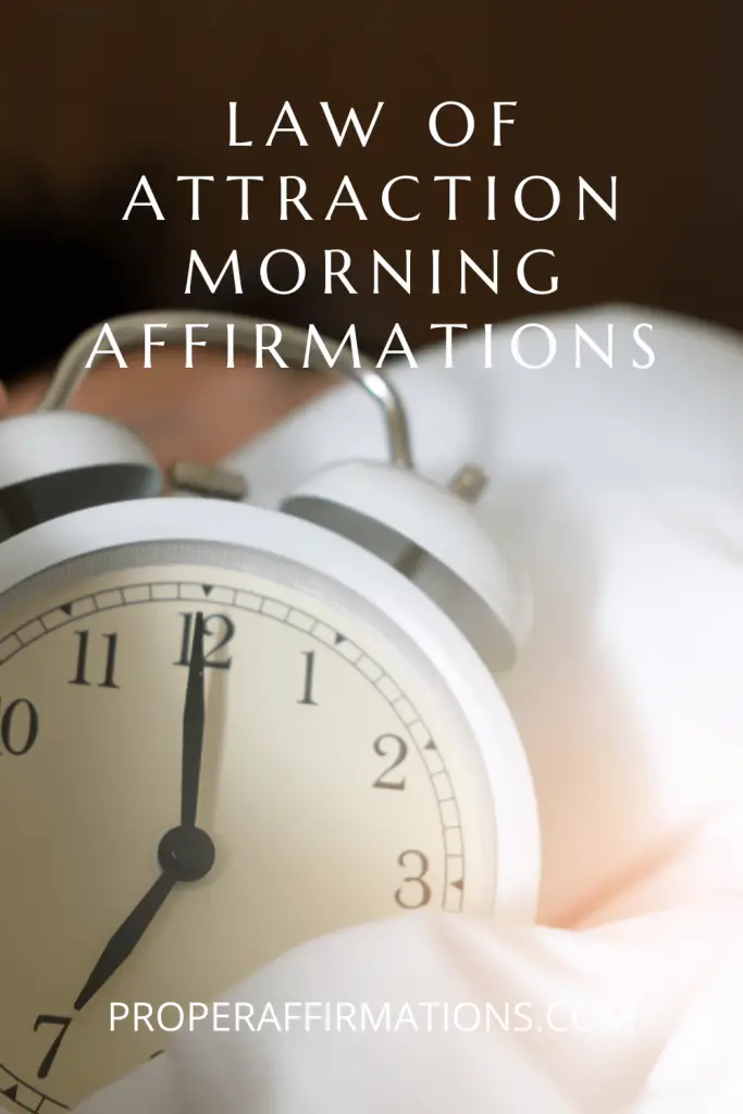 Law of attraction morning affirmations pin