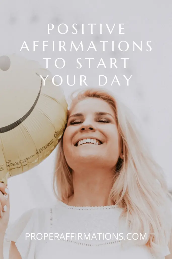 Positive Affirmations to Start Your Day pin