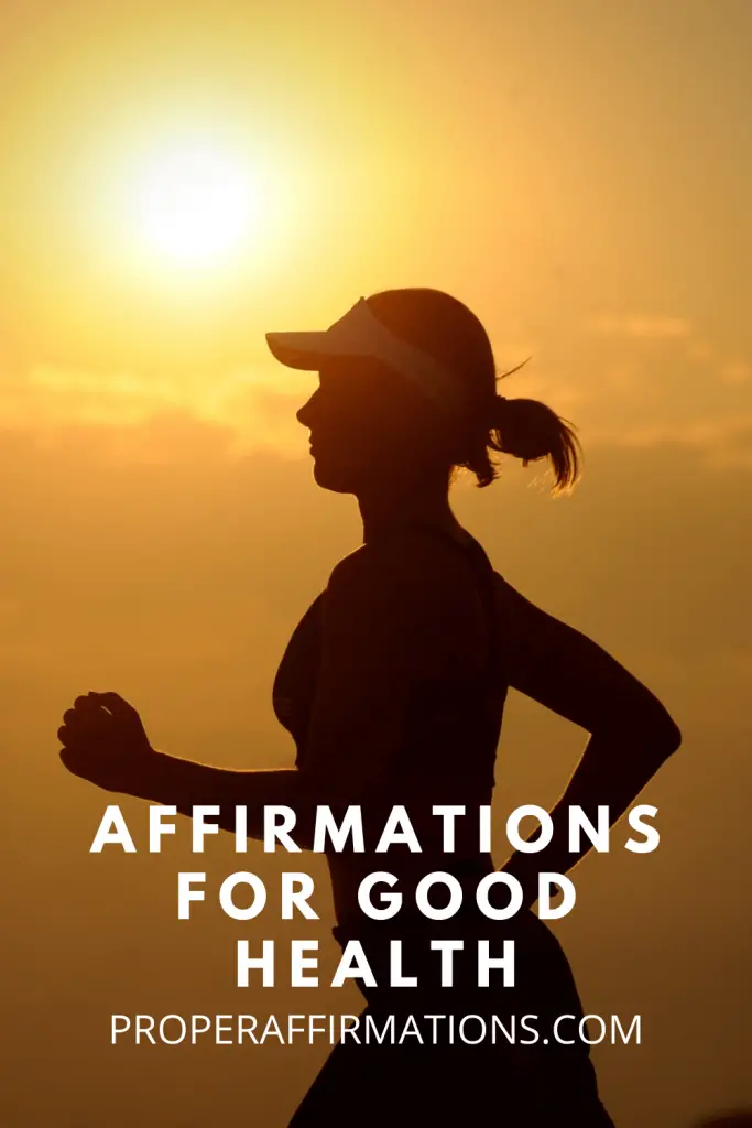 Affirmations for good health pin