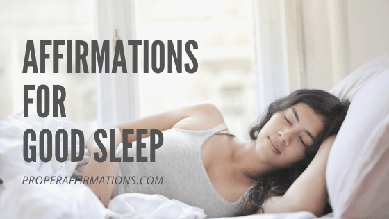 Affirmations for good sleep featured