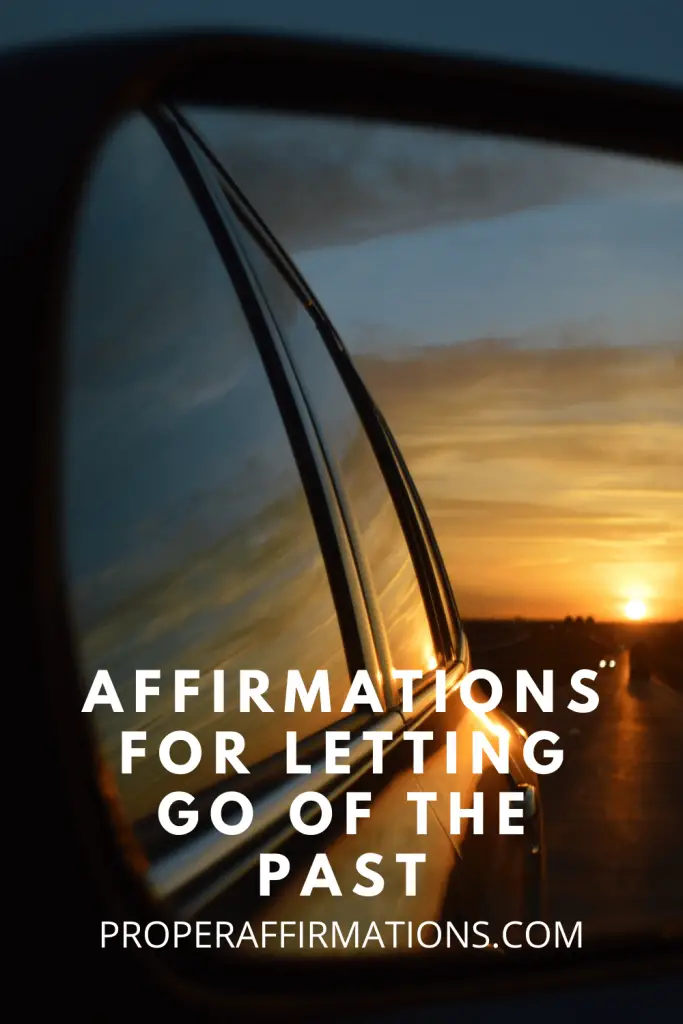 Affirmations for letting go of the past pin