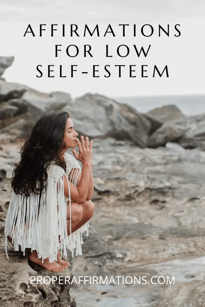 Affirmations for low self-esteem pin