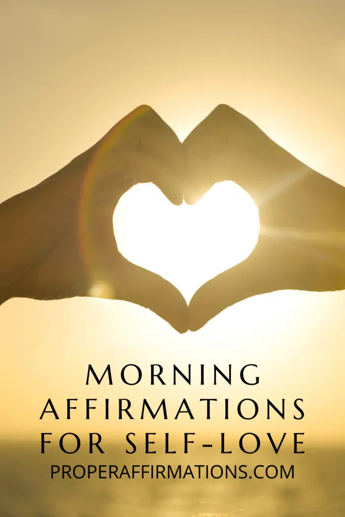 Morning affirmations for self-love pin