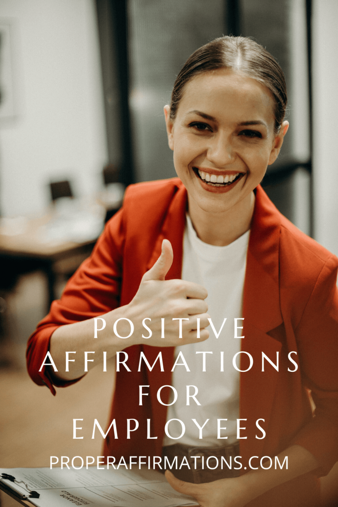 Positive Affirmations for Employees pin
