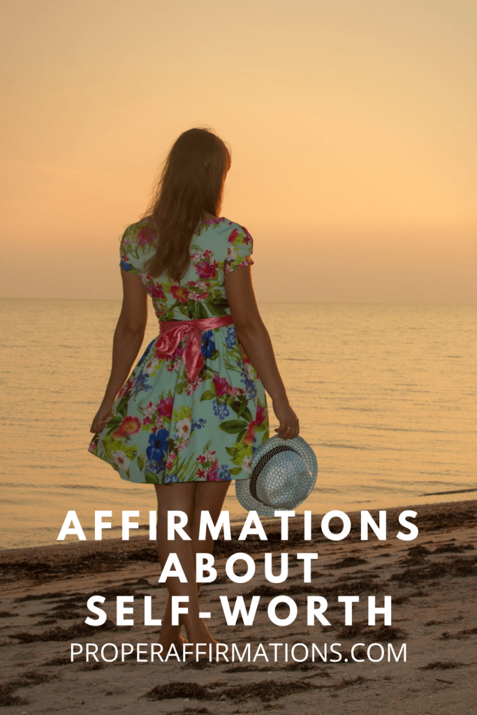 Affirmations about self-worth pin