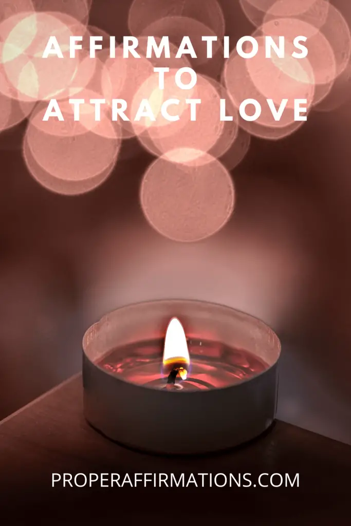 Affirmations to attract love pin