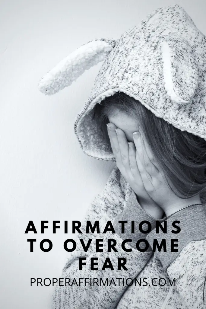 Affirmations to overcome fear pin
