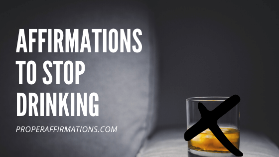 Affirmations to stop drinking featured