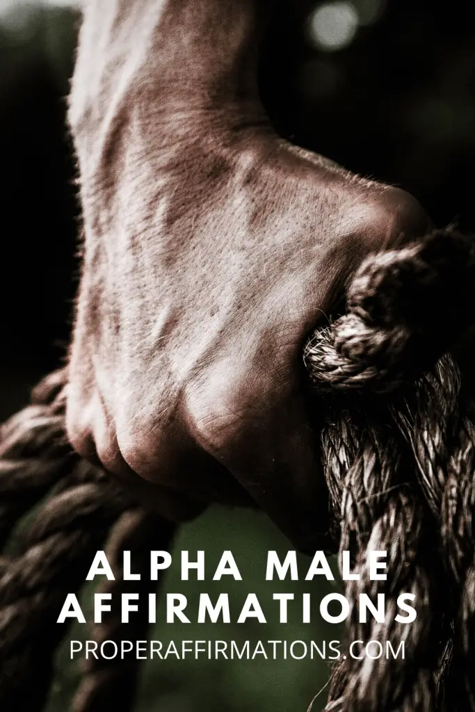 Alpha male affirmations pin