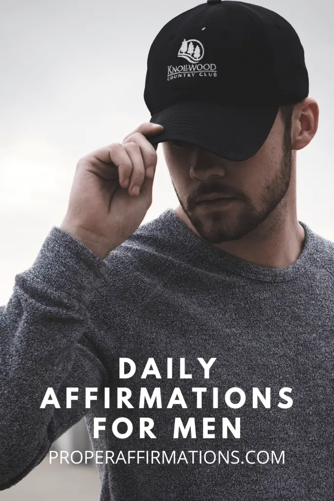 Daily affirmations for men pin