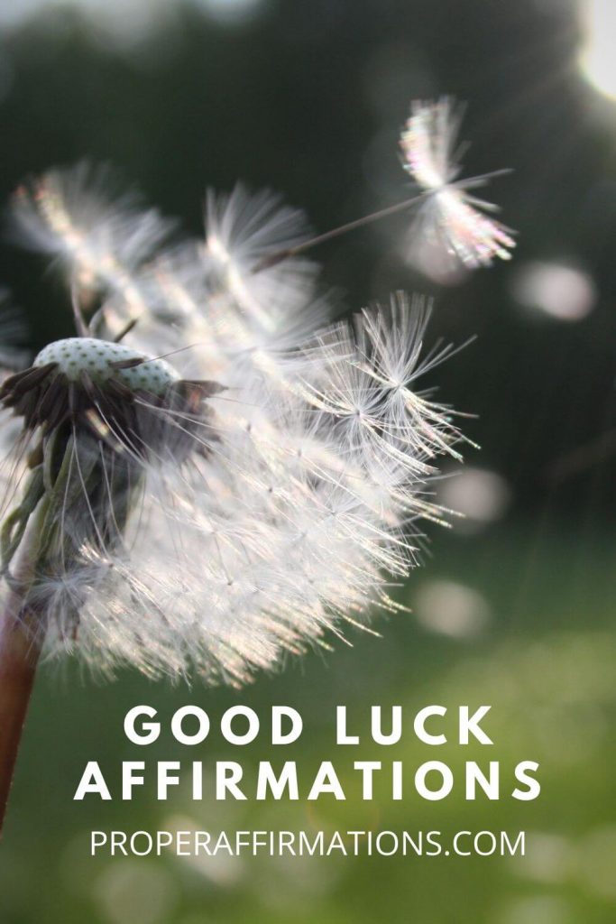 Good luck affirmations pin