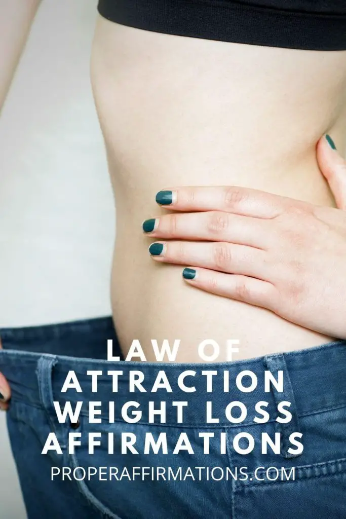 Law of attraction weight loss affirmations pin