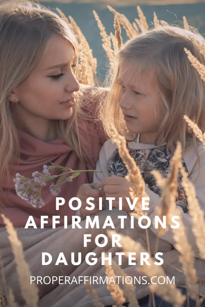 Positive affirmations for daughters pin