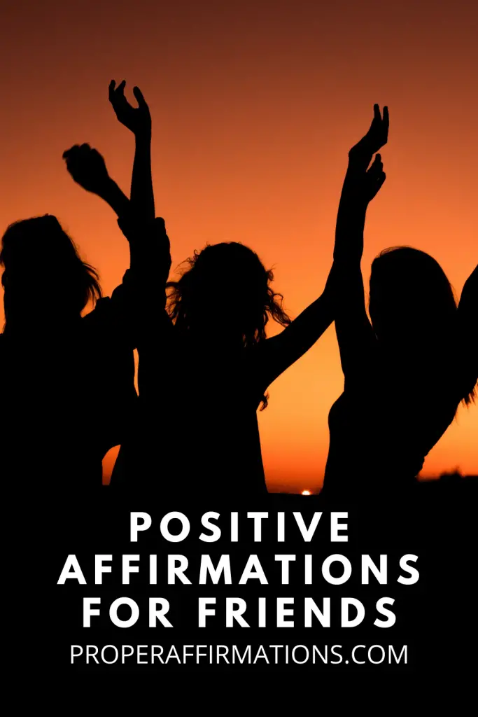 Positive affirmations for friends pin
