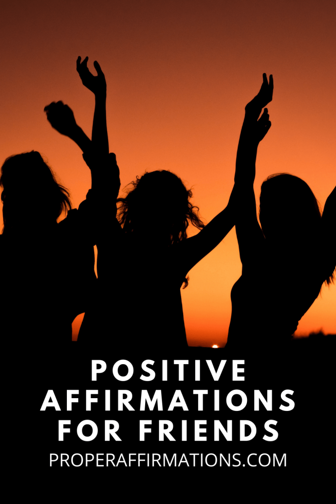 Positive affirmations for friends pin