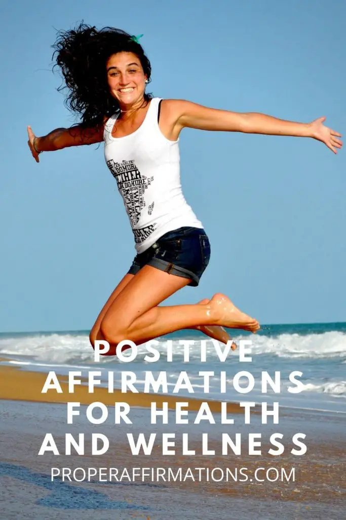 Positive affirmations for health and wellness pin