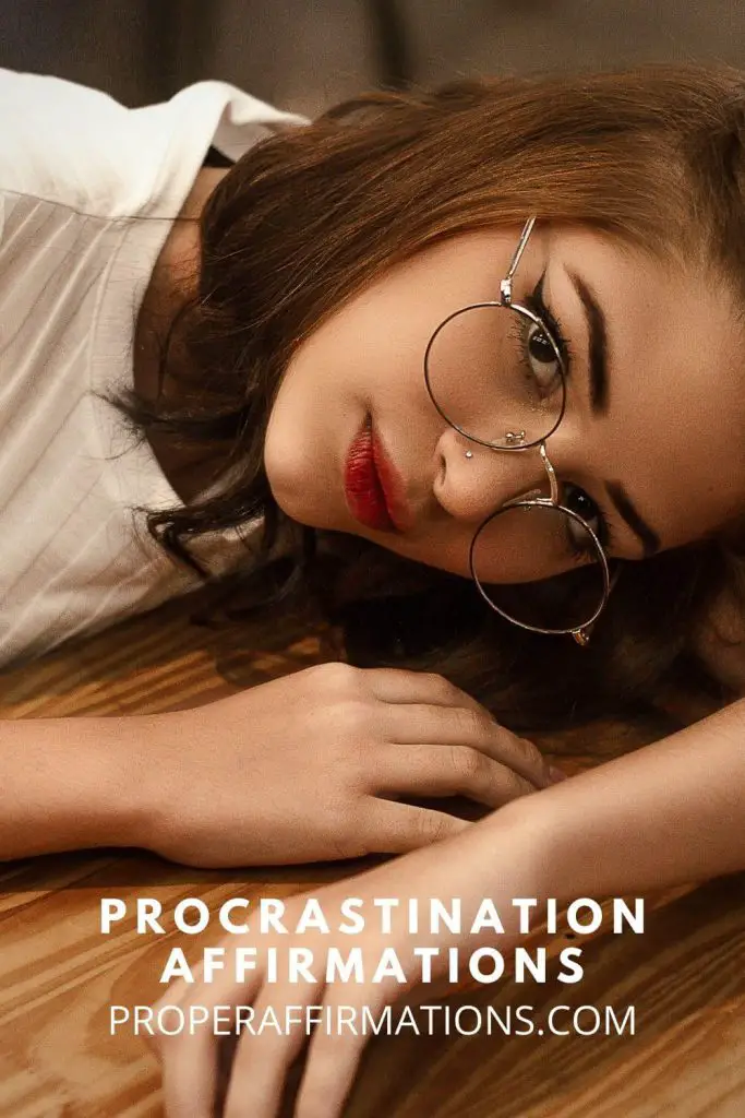 Procrastination affirmations pin