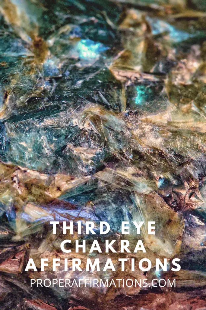 Third eye chakra affirmations pin