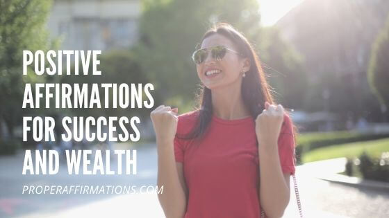 Positive affirmations for success and wealth featured