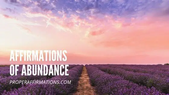 Affirmations of abundance featured