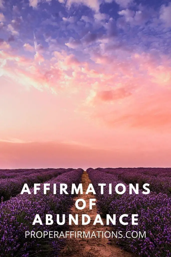 Affirmations of abundance pin
