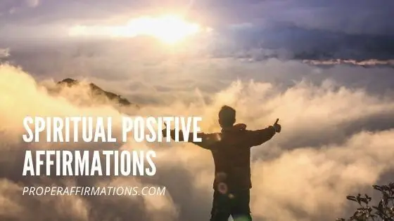 Spiritual positive affirmations featured