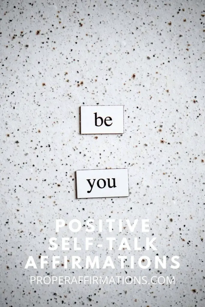 Positive self-talk affirmations pin
