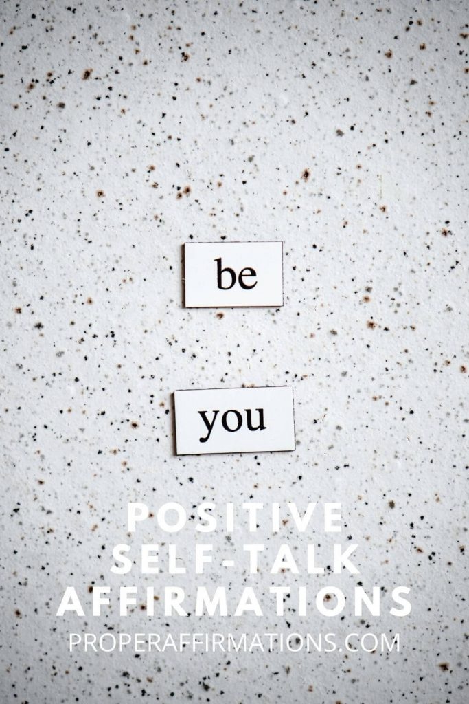 Positive self-talk affirmations pin