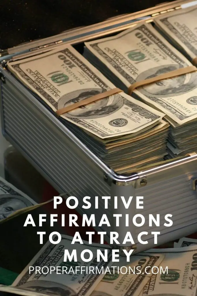 Positive Affirmations to Attract Money pin
